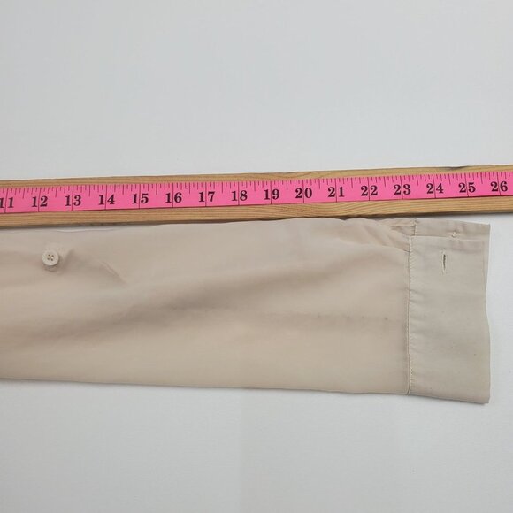 Vintage Solemio Womens Button Up Roll Tab Sleeve Blouse Top Sz L Cream Career - Picture 15 of 16